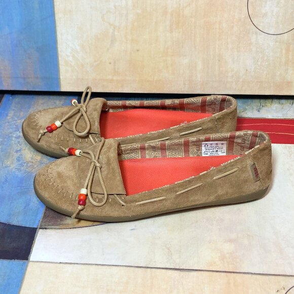 Women's Vans Surf Alpaca Apple Cinnamon Moccasins Flats Slip On Shoes Size 8.5 - Picture 1 of 6